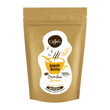 Papas de aveia Banana cacau