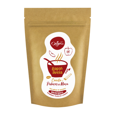 Papas de aveia Maçã canela