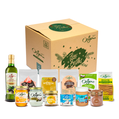 Cabaz de natal Origens Bio com produtos biológicos