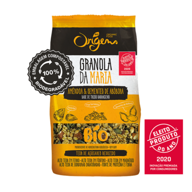 Granola da Maria Amêndoas e Sementes de Abóbora 300g embalagem biodegradável