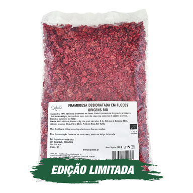 Framboesa Desidratada em Flocos Origens Bio 500g squared