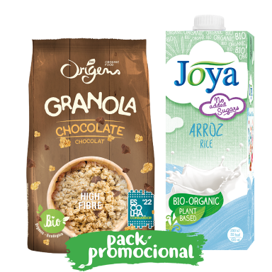 Granola de Chocolate e Bebida de Arroz Joya 1L squared