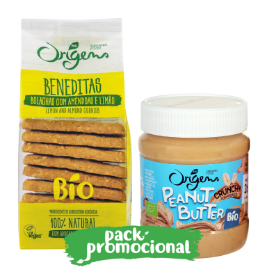 Pack Promocional: Bolachas Beneditas e Manteiga de Amendoim Crocante