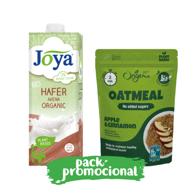 Papas de Aveia Maçã Canela Origens Bio e Bebida de Aveia sem Adição de Açúcar Joya