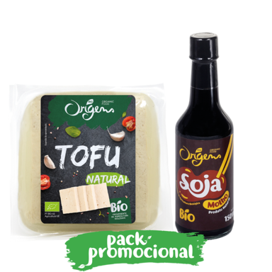 Tofu natural e molho de soja Origens Bio