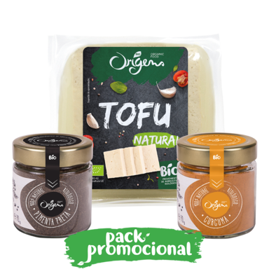 Tofu natural pimenta preta e curcuma Origens Bio