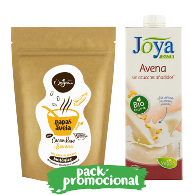 papas de banana cacau e bebida de aveia