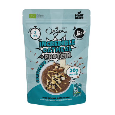 Incredible Oatmeal Protein Chocolate Origens Bio 300g squared