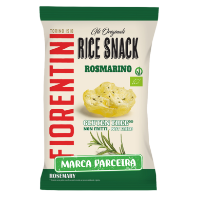 Snacks de Arroz, Milho e Alecrim Produto Biológico