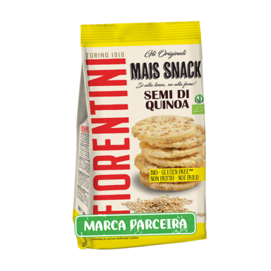 Snack de Milho e Quinoa produto biológico