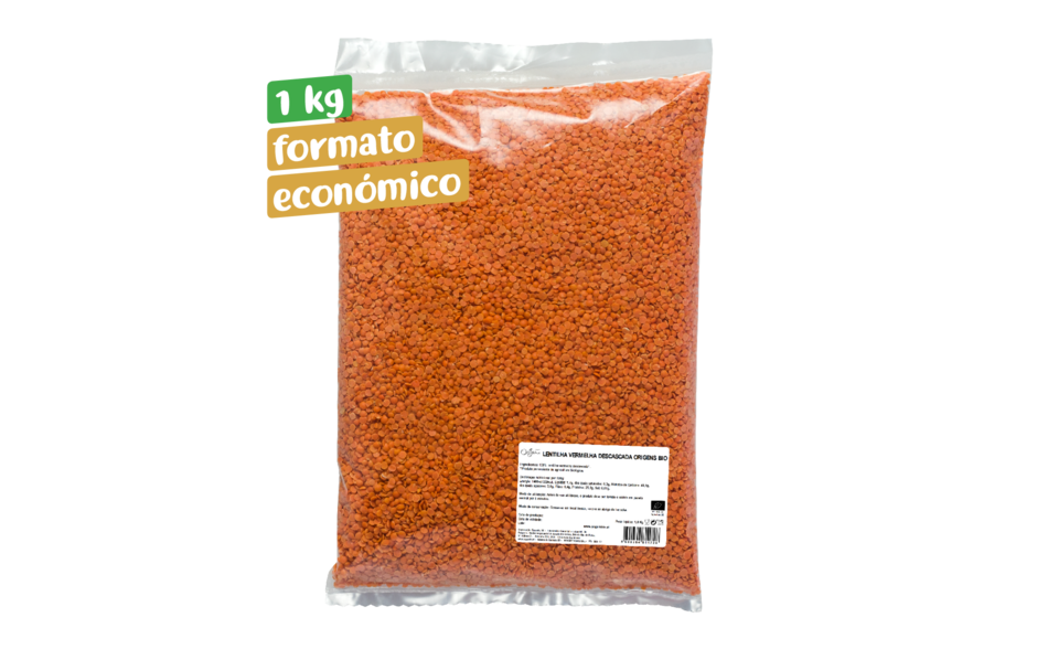 Lentilha Vermelha Descascada 1Kg Formato Económico