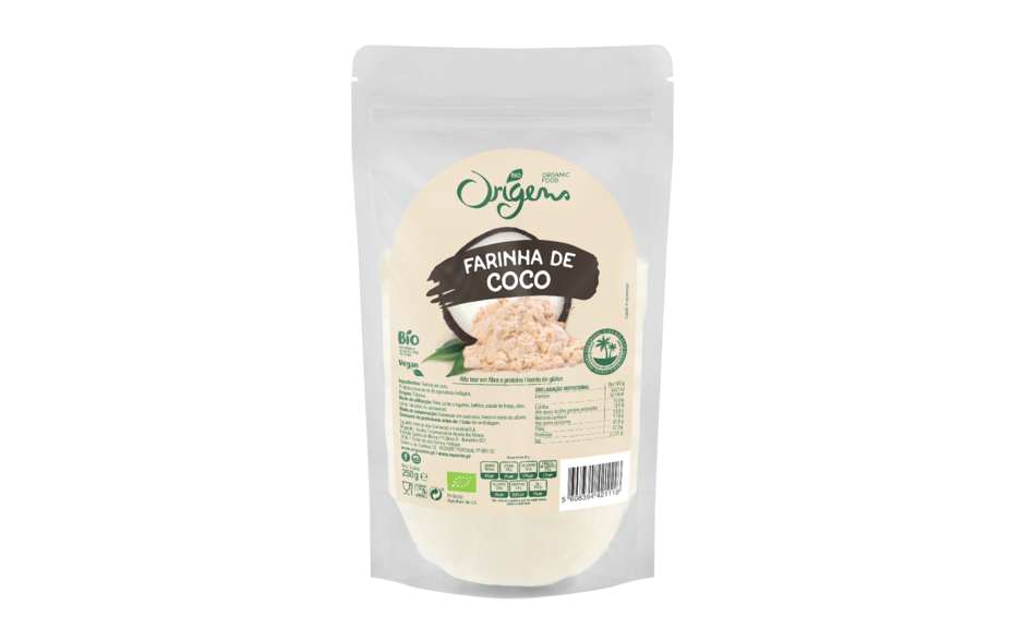 Farinha de Coco em embalagem de 250 g 