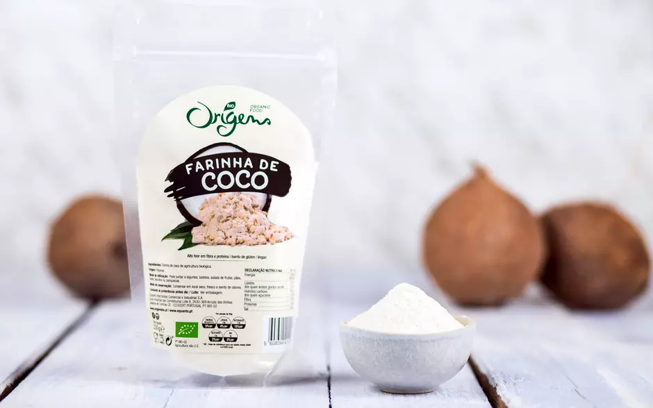 Sugestão de apresentação farinha de coco biológica