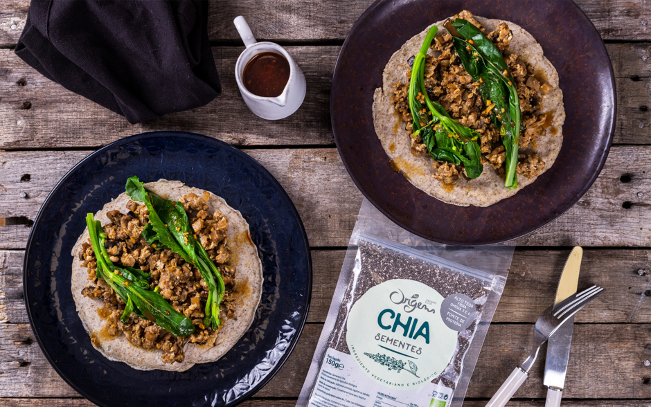 receita com sementes de chia biológicas