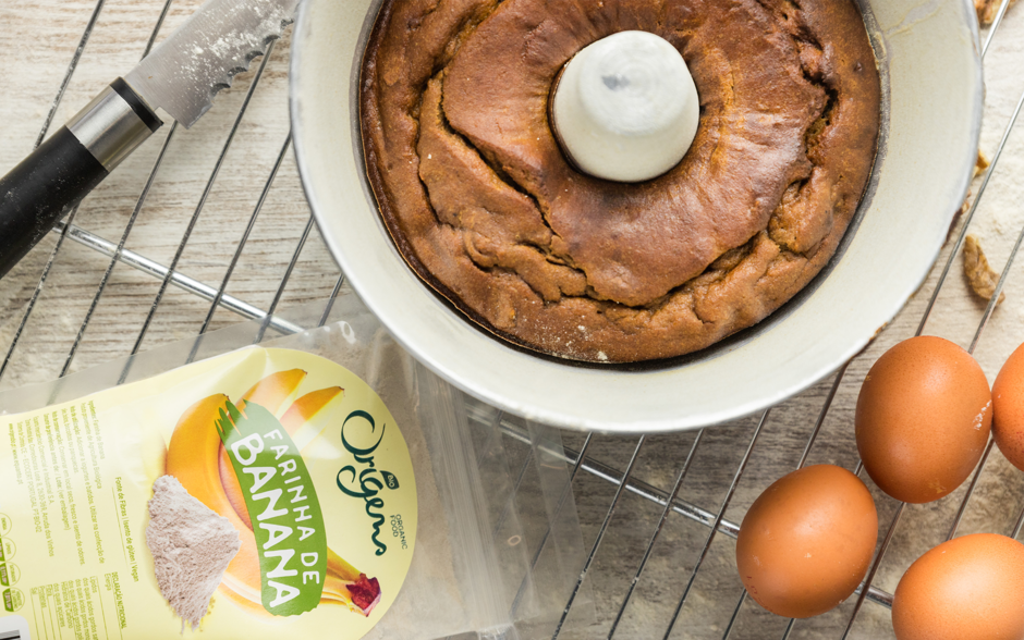 Bolo com Farinha de Banana Biológica