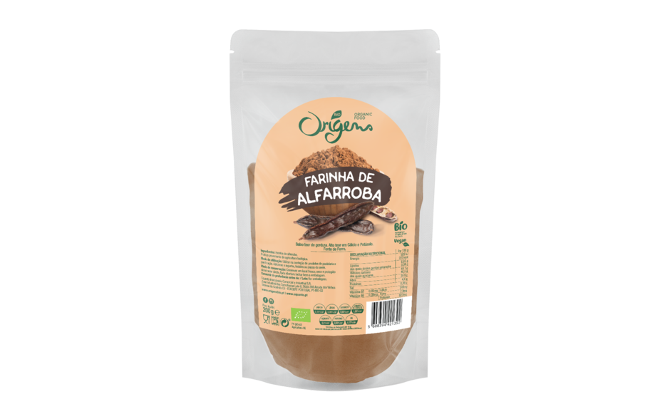 Farinha de Alfarroba em embalagem de 200g 