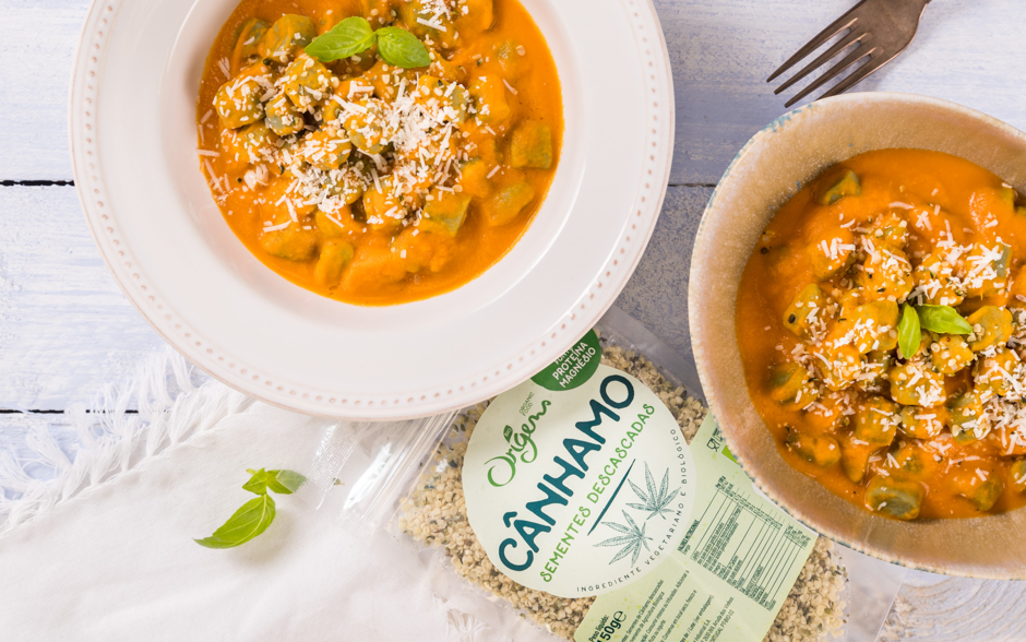 Sugestão de apresentação das sementes de cânhamo