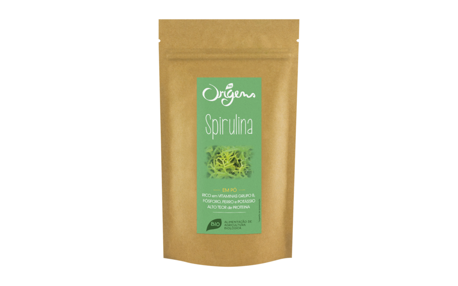 Spirulina em pó em embalagem de 70g 