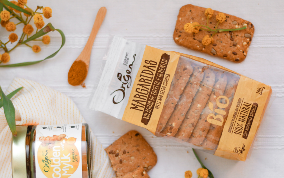 Bolachas de Espelta e Sementes Biológicas