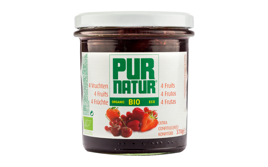 Compota de 4 Frutos Vermelhos em frasco de vidro 370g 