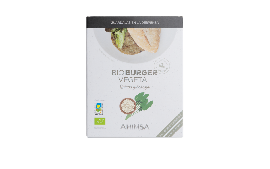 Burger plant-based quinoa borragem vegan 