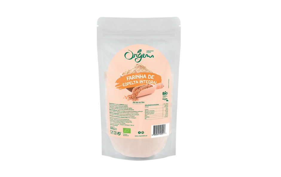 Farinha de espelta integral e biológica