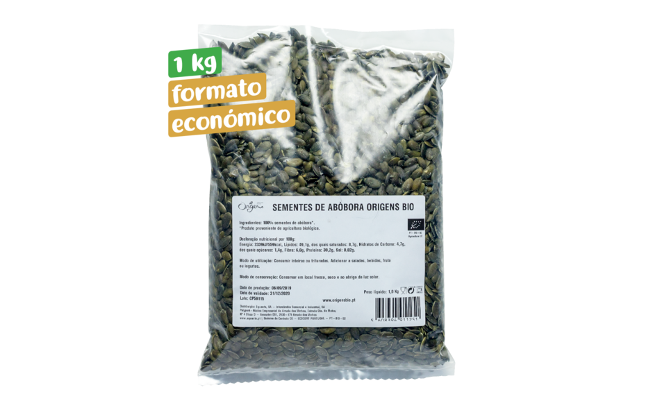 Sementes de Abóbora 1kg Origens Bio 
