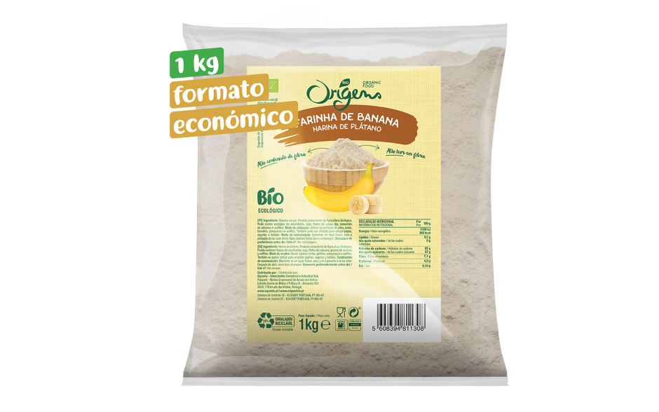 farinha de banana biologica formato economico kg Origens Bio - site 