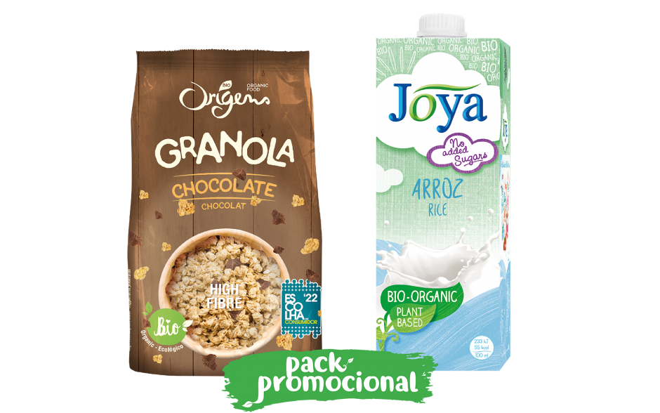 Granola de Chocolate e Bebida de Arroz Joya 1L site