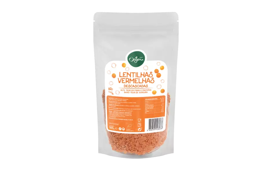 Lentilhas Vermelhas Descascadas 500g