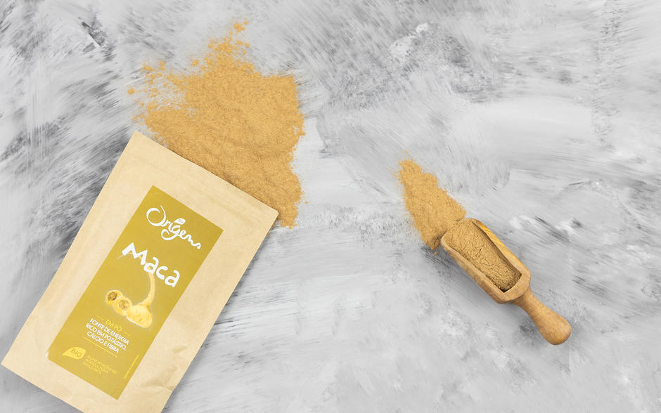 Maca em pó Origens Bio detalhe do produto