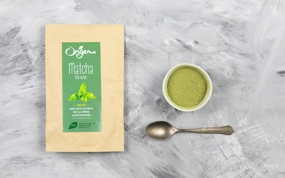 Matcha em pó Origens Bio detalhe do produto