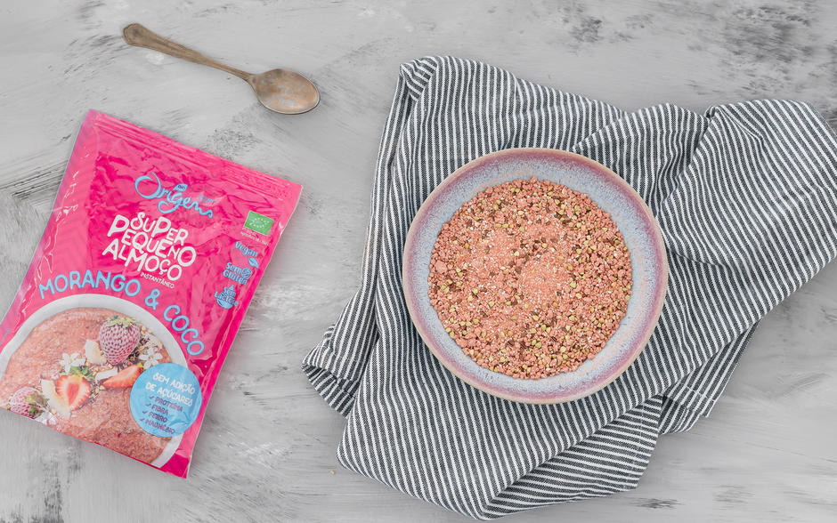 Super Pequeno-almoço morango e coco detalhe do produto