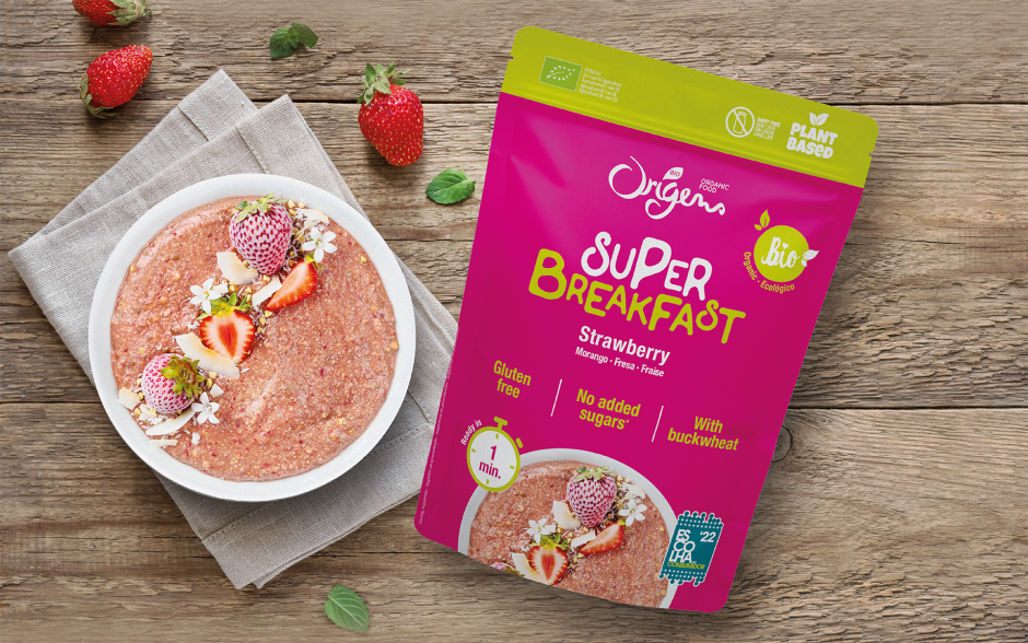 Super Pequeno Almoço Instantâneo Morango 300g s/glúten squared