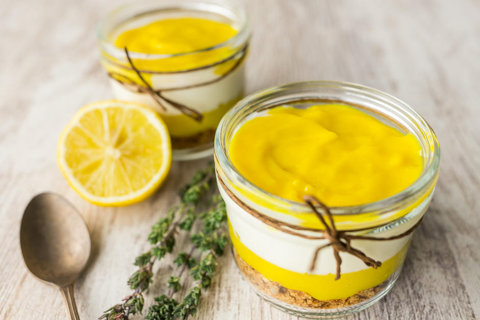 Sugestão de apresentação Parfait de Lemon Curd 