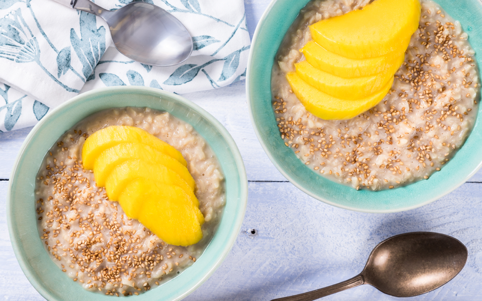 Manga com arroz de coco