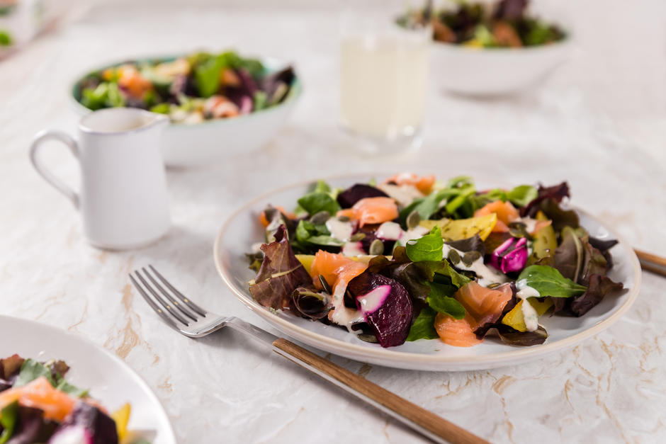 Salada de Salmão Fumado