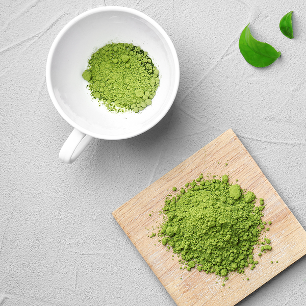 Matcha ilustrando um artigo com os seus benefícios