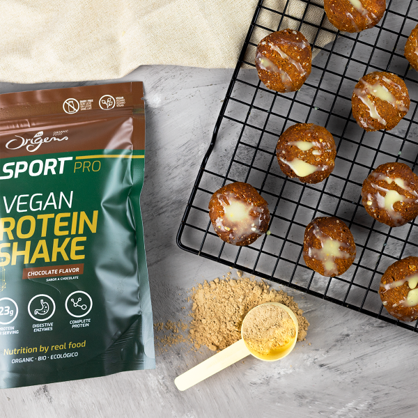 Biscoitos Proteicos com Vegan Protein Shake squared