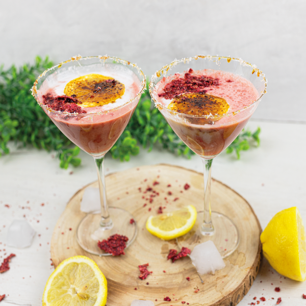 Cocktail de Morango e Framboesa squared
