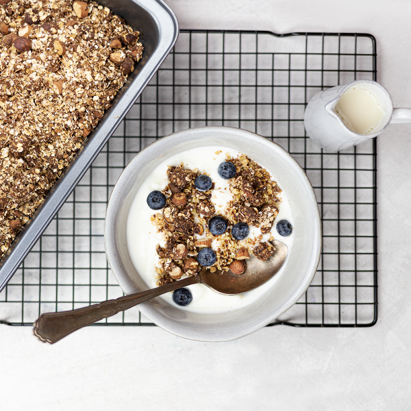 Granola de Banana e Cacau