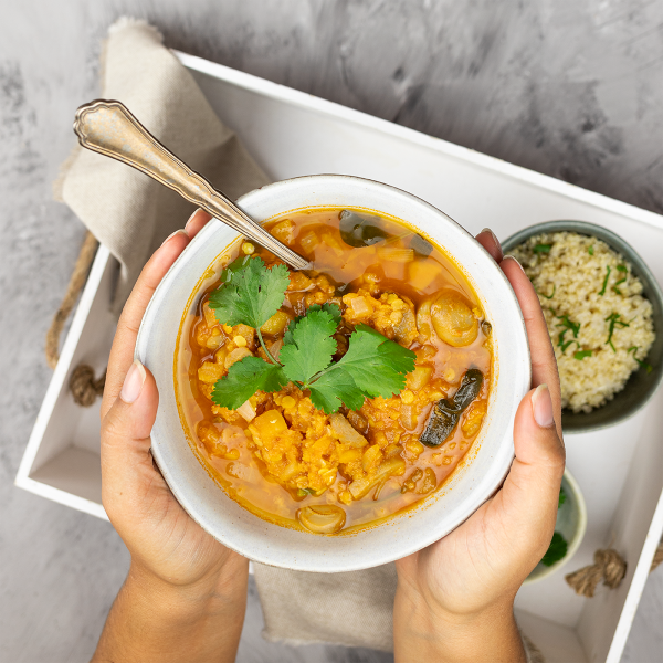 Lentilhas Estufadas com Cogumelos e Legumes