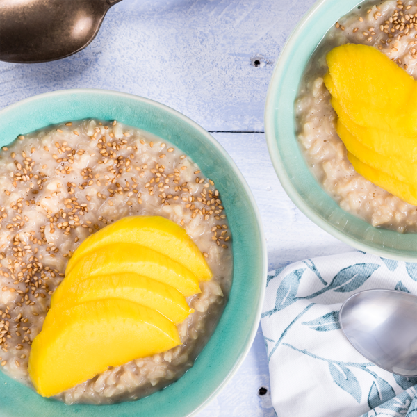 Manga com arroz de coco