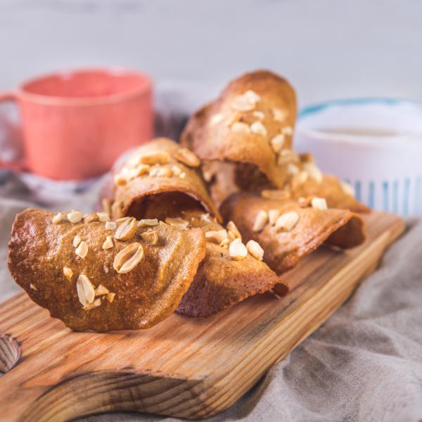 Telhas de amêndoa e amendoim